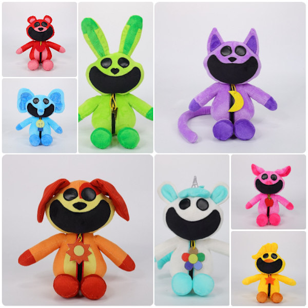 Ny Smiling Critters-pehmolelu, hauska hymyilevä Critter-tyyny, Smiling Critters Plush Catnap -pehmolelut lahjoina lapsille taaperon syntymäpäiväjuhliin björn