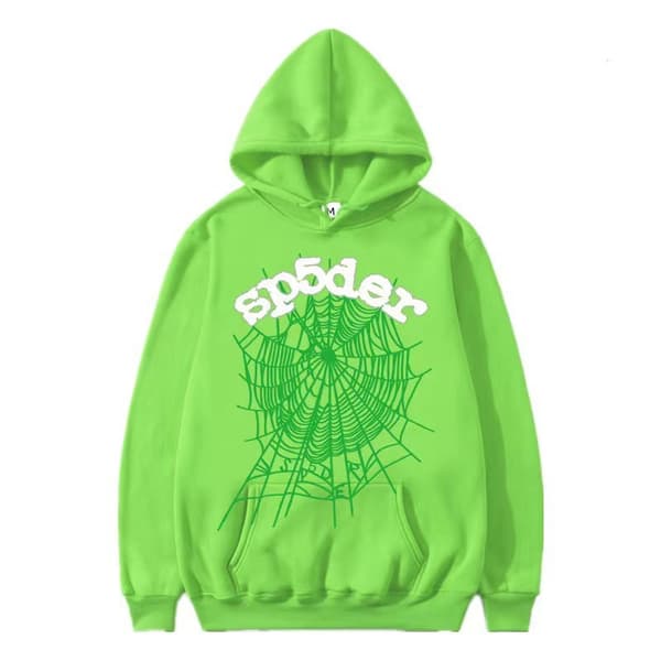 Spider 555 Hettegenser Par Vår og Høst Gensere Hettegensere Topper Grønn Hvit-FS- Green White 3XL