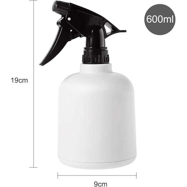 600 ml Sprayflaska Växter Set om 2 Justerbar Atomizer Blomma