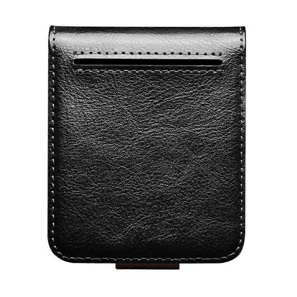 For Samsung Galaxy Z Flip7 FE 5G/ Z Flip6 5G/ Z Flip5 5G Case TPU+Genuine Cowhide Folio Flip Phone Case