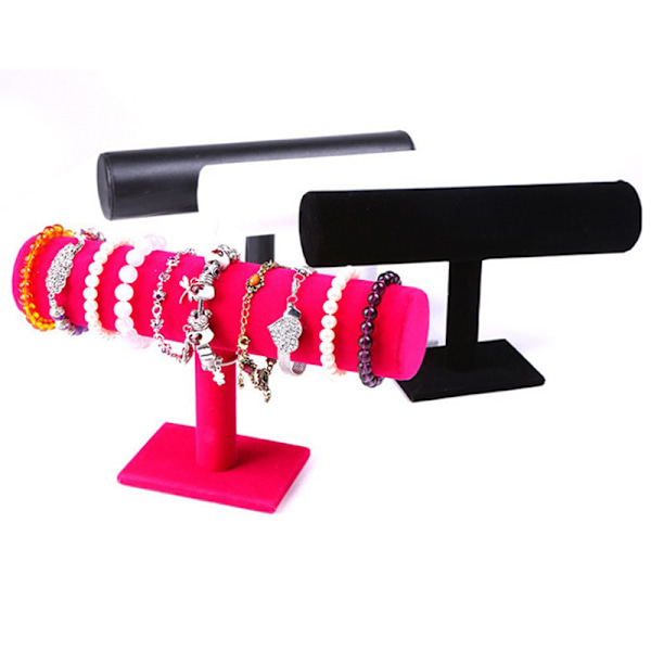 T-Bar Sammet Hårband Pannbandshållare Butiksdisplay Stan-FS1- dark black