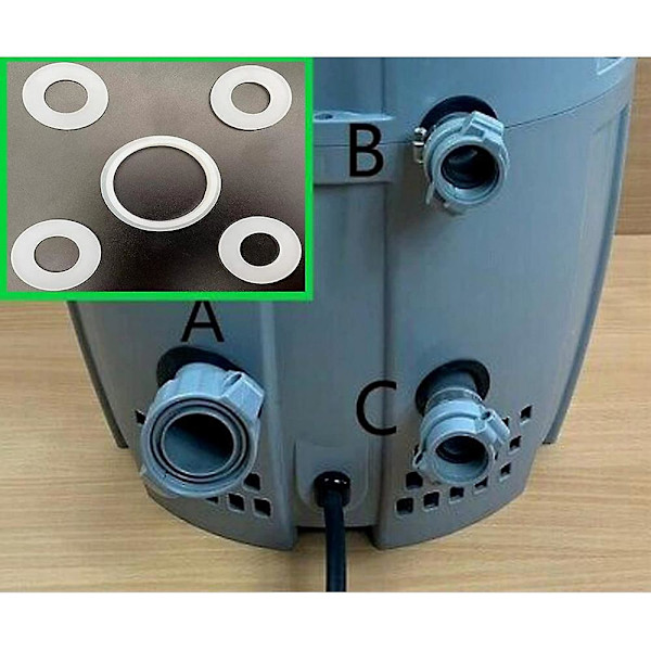 5 stk pluggpakninger Pakninger skiver passer Coleman SaluSpa for Lay-Z Spa, A og B (FMY)-X42-