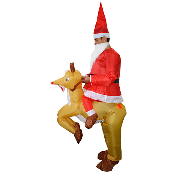Julkarneval Santa Claus älg uppblåsbar dräkt jul