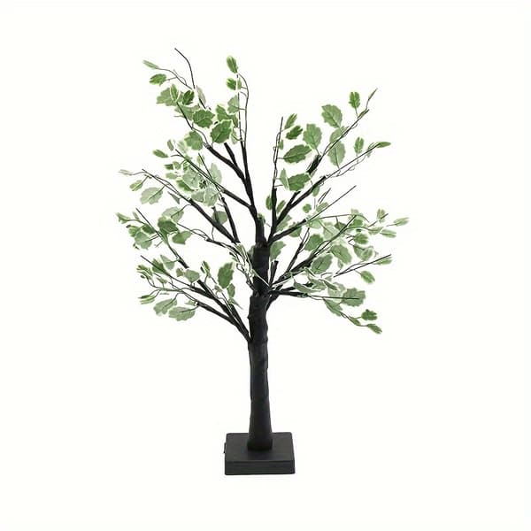 Birketræsbordlampe med USB, justerbare grene, plug-in Not provided 24 Lights Birch