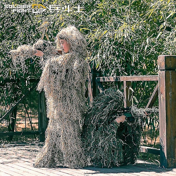 Barn Ghillie Suit Camo Woodland 5-delad 150