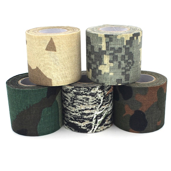 5M Udendørs Camouflage Tape Jakt Vandtæt Tape White
