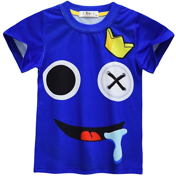 Rainbow Friends 3D-tryck Kortärmad T-shirt Sommar Rundhalsad Topp För Barn Ungdom Pojkar C