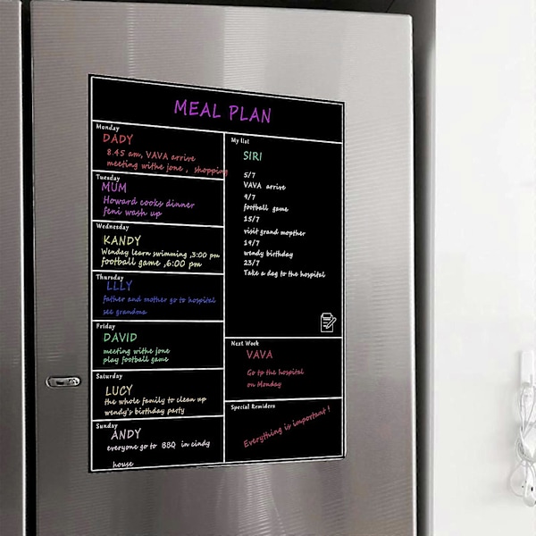 Magnetic Whiteboard Refrigerator Soft Whiteboard Mobile Weekly Planner-FS-