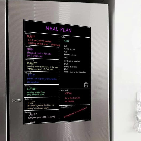 Magnetisk whiteboard køleskab blød whiteboard mobil ugeplanlægger-FS-