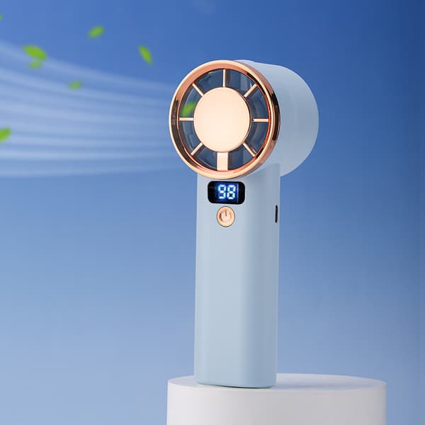 Mint Green Handheld Fan: Portable Cooling with Long Battery Life Blue Blue 215