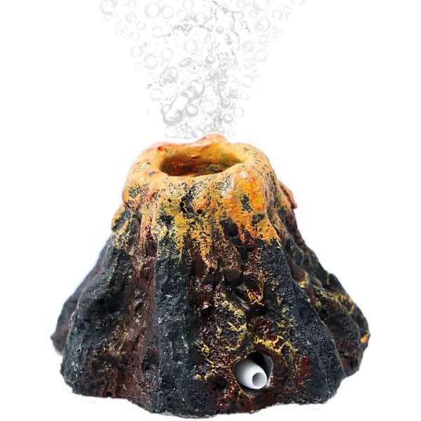 Akvariedekoration Resin Vulkan Luftboblepumpe Vulkanformet