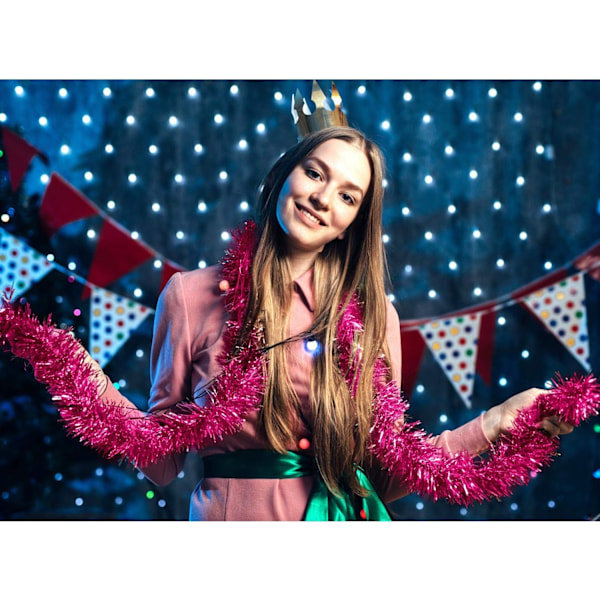 12 Meter 6 Rullar Glittergirlang Bröllop Födelsedagsfest