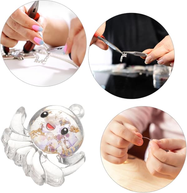 10 stk Mini Blæksprutte Charms DIY Harpiks Vedhæng 25x27mm Søde Smykketilbehør