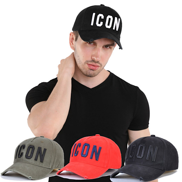 DSQ2 baseballcaps for menn ICON bokstavhatt Army green-FS1- Army green Adjustable