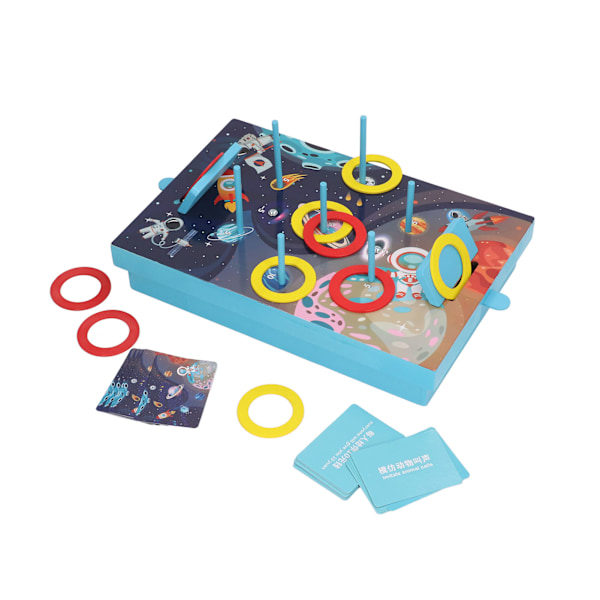 Kasta Ringar Spelset för Barn Förbättra Koordination Trä Ringkast Skrivbordsleksak för 2 Spelare Trä Ringkast Spel för Barn