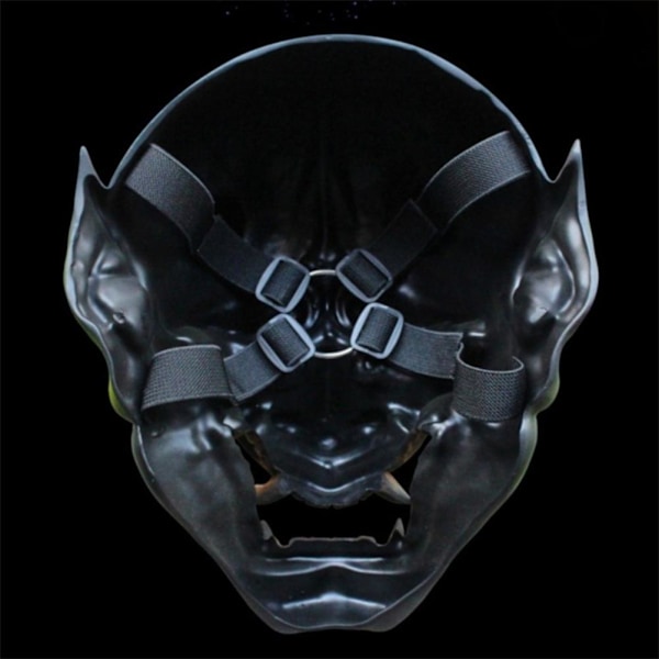 Halloween Japansk Cosplay Ansiktsmaske Resin Horror Ansiktsmaske Spøkelse Demon Ansiktsmaske Sceneopptreden Rekvisitter Festdekor