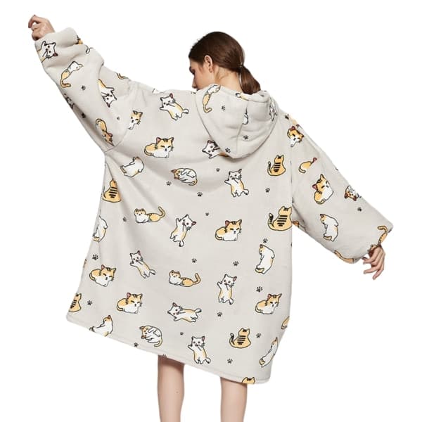 Bærbar teppe Oversized hoodie, myk varm hettegenser 65cm[ca]