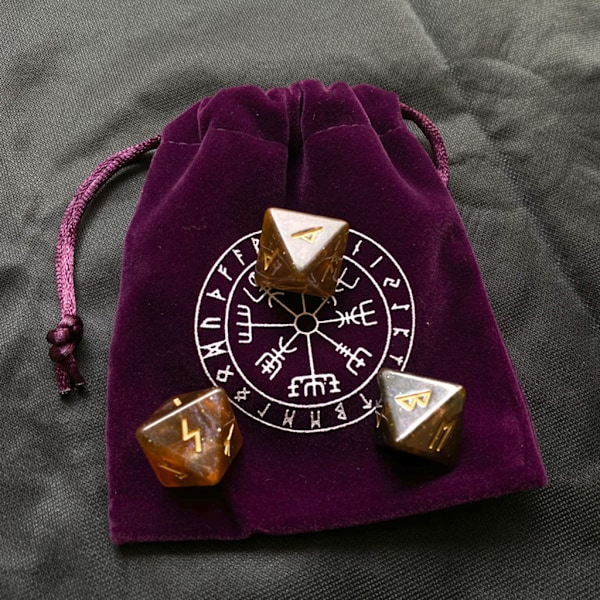 3 st Hartsstärningar Set 8-sidiga Runtärningar Resin Assorted Polyhedriska tärningar Set Polyhedrisk Divination Bordstavla Tärning Gold 0.02