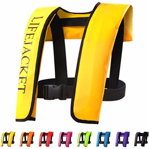 Adult automatic life jacket, life jacket inflatable rescue vest kayak swimming auxiliary jacket kayak vest water sports snorkeling vest