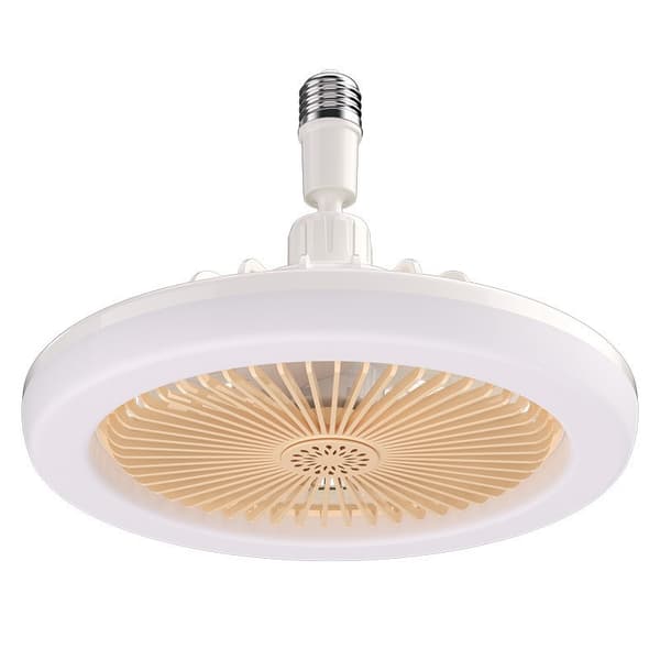 Ceiling fan with light and remote control, silent ceiling fan with timer, bedroom with light, plug, portable wall fan [kk]-FS- yellow