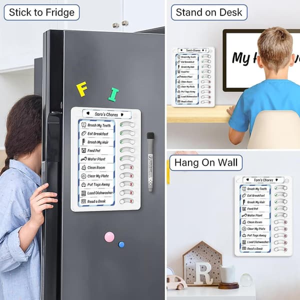 Chore Chart for Kids, Routine Planner, To-Do List, Chore Schedule, Gift Blue 0.2