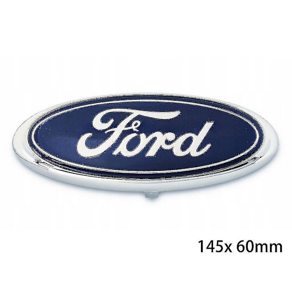 Ford-merke Oval Blå/Krom 145x 60mm Foran/Bak Emblem Focus Mondeo Transit