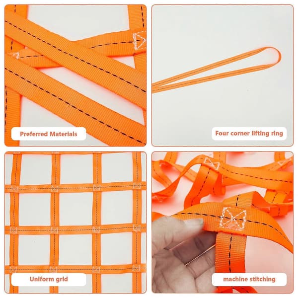 300 kg Lifting Net, 1x1 m, Polyester, for Loading and Unloading