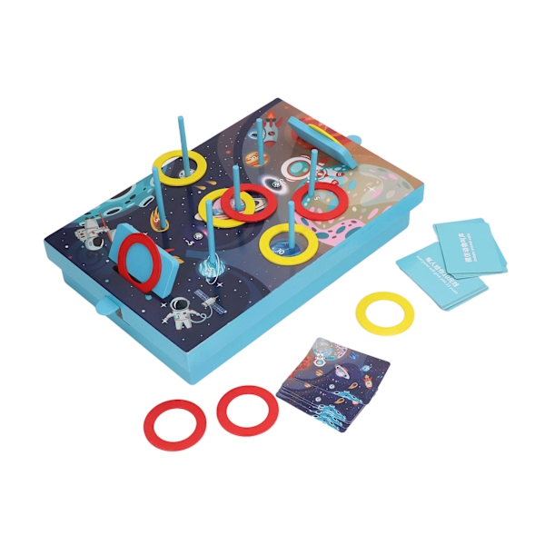 Kasta Ringar Spelset för Barn Förbättra Koordination Trä Ringkast Skrivbordsleksak för 2 Spelare Trä Ringkast Spel för Barn
