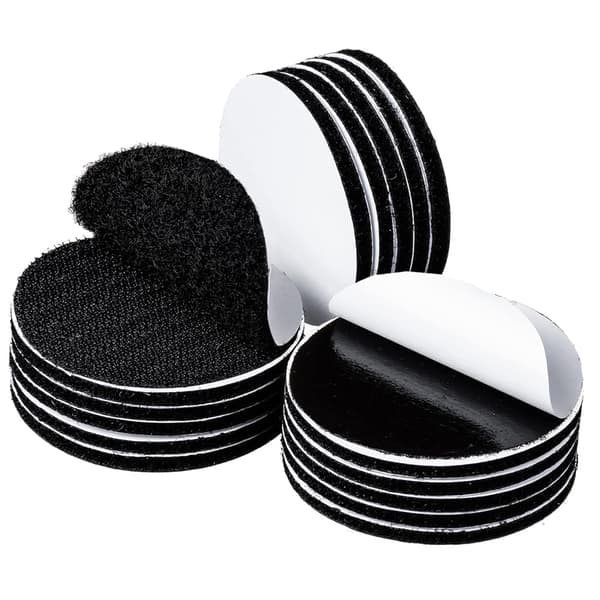 (12-pack, runda 50 mm) kraftiga självhäftande kardborrprickar-FS-