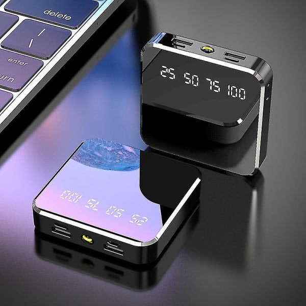 Mini Powerbank med Hög Kapacitet 20000 Mah Ultratunn Kompakt Bekväm Snabbladdning Mobiltelefon Universal Powerbank