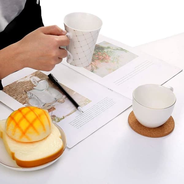 20-pack cork coasters, bar coasters absorbent heat-resistant reusable drink coasters-FS-
