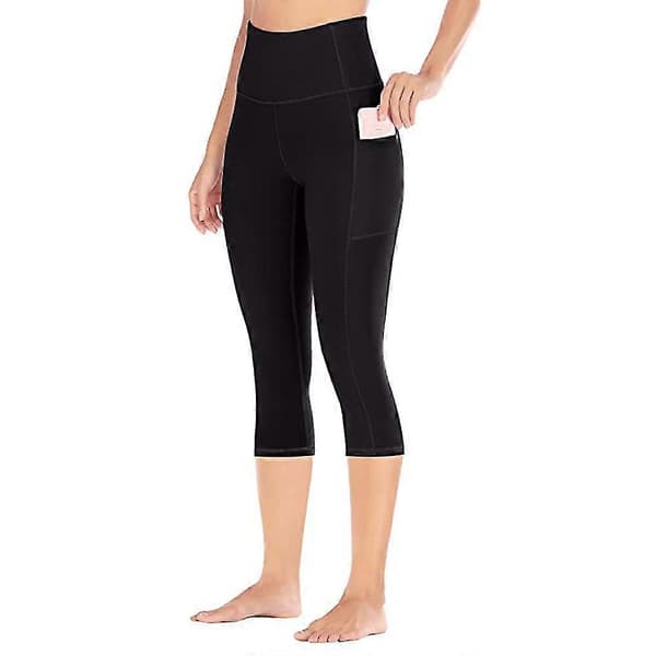 1 pc High Yoga Pants Workout Capri Leggings With Pockets XL