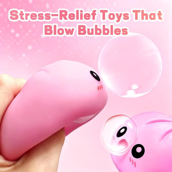 1 STK Rosa Uppgraderad Dumplingformad Bubbelklämleksak, Realistisk Matstil TPR Fidget Sensorisk Stressboll för Daglig Avkoppling & Hållbarhet