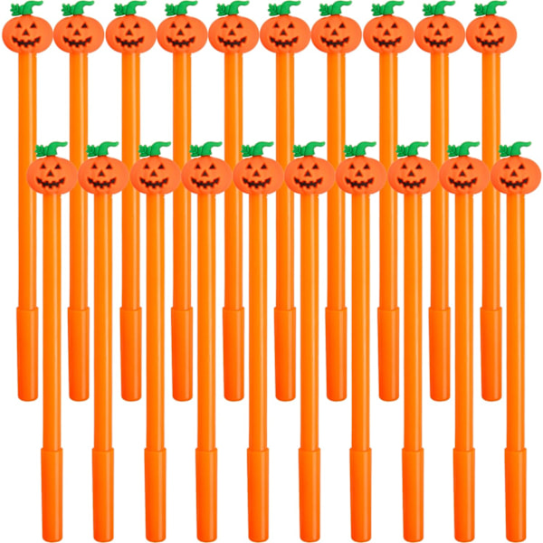 Halloween Svarte Gel-blekkpennene Pumpa Pennene Nyhet Halloween Thanksgiving Day Pennene for Halloween Party Favors Bag Fillers (20)