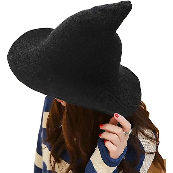 Kvindes Hexehat Troldmand (Sort 56-58cm), Uldhue Vuxen Tøj