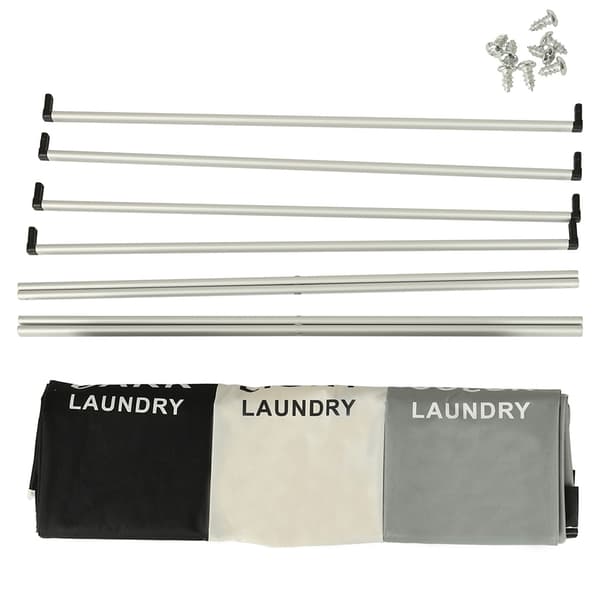Foldable Laundry Basket with 3 Compartments – 135 Liters