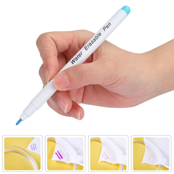 10 pcs DIY Water Soluble Erasable Pen Fabric Marker Tailor Tool Accessories Single Head Blue-FS-