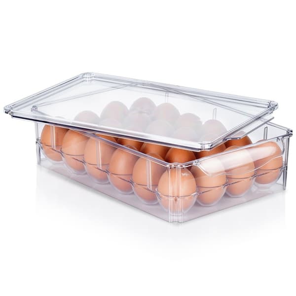 Eggoppbevaring med lokk - Rommer 24 egg 896