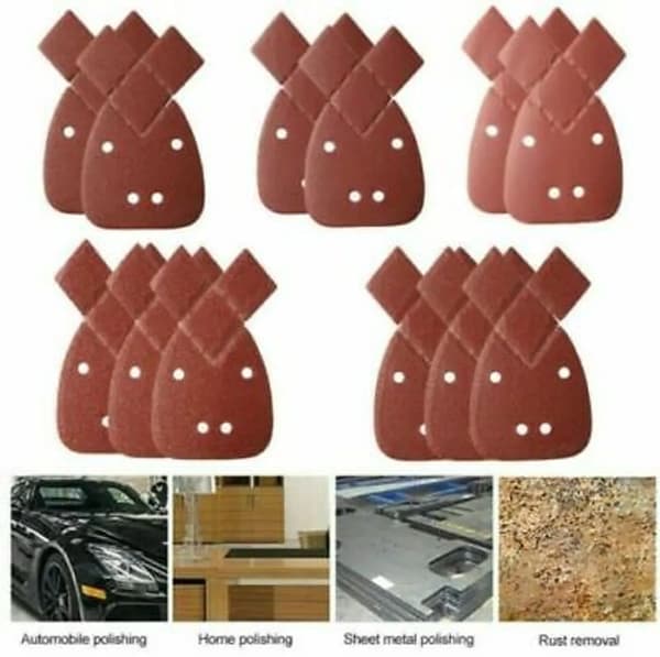 Slippapper för hörn- och detaljslipar, blandade kornstorlekar
