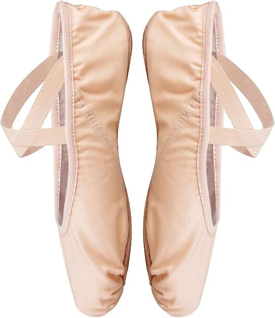 Ballet Dansesko Split Sål Flad Gymnastik Dansesko Lysepink Lightpink 6.5 UK
