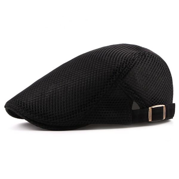 Herre Newsboy Gatsby Caps Kjøring Flat Caps Casual Utendørs-FS2- black