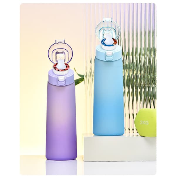 Air-Up Vannflaske 700ml – 8 Smakskapsler | Sukkerfri & Smakfull | Gradientflaske, Perfekt for Utendørs og Trening Gradient sv Gradient black