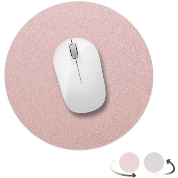 Rund anti-slip musmåtte (rosa)