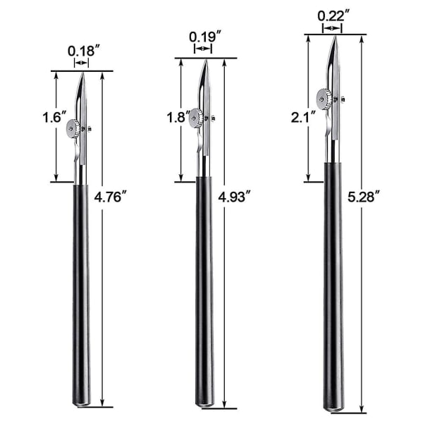 3 størrelser Art Ruling Pen Set, 3 pakker - hengslet maskeringspenn, rett linje penn for tegning montering zdq-FS3-