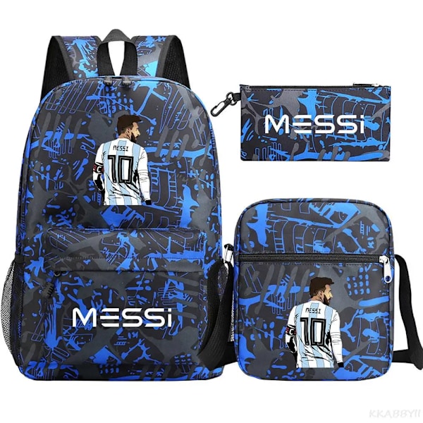 Fodbold Messi rygsæk 3 dele Light Grey