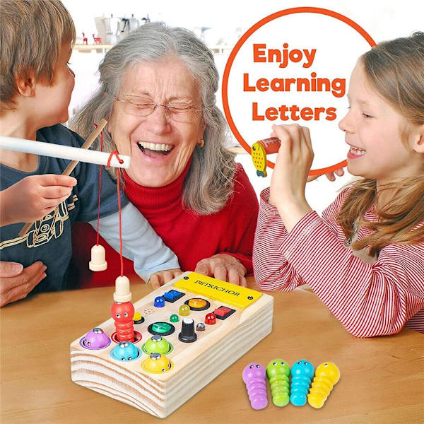 Montessori Activity Board Wooden LED Light Switch Activity Board Toy-FS-