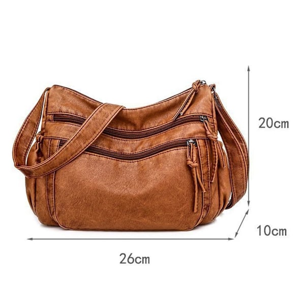 Håndtaske Skuldertaske BRUN-FS1- Brown