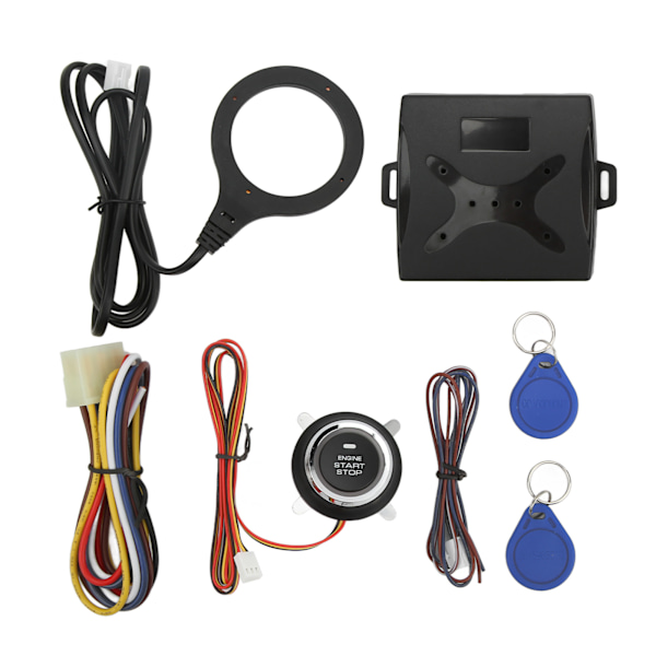 Bil Push-to-Start tændingssæt Smart Engine Start Stop Knap Keyless Go System Universal til 12V-køretøjer-X42- 0.4