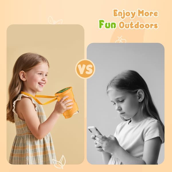 Handheld Digital Microscope for Kids, 1000X Magnification with 2-inch IPS Screen, Portable STEM Science Toy for Curious Children, Educational Yellow Yellow