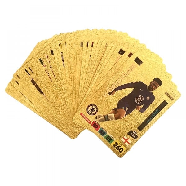 55 st 2022/23 World Cup Fotbollsstjärnekort, UEFA Champions League, Fotbolls-samlarkort, Guldfolie-kort, Inga Repetitioner - Perfet-X42-